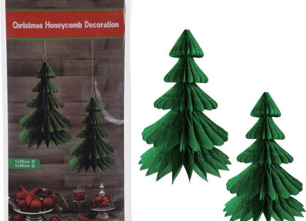 Kerstboom honeycombs - 2 stuks (30 & 20 cm)