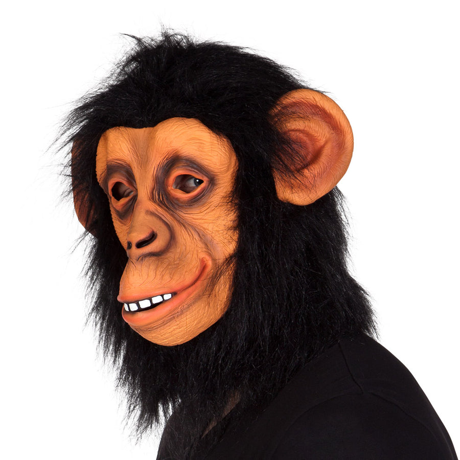 Boland latex hoofdmasker Chimpansee met haar