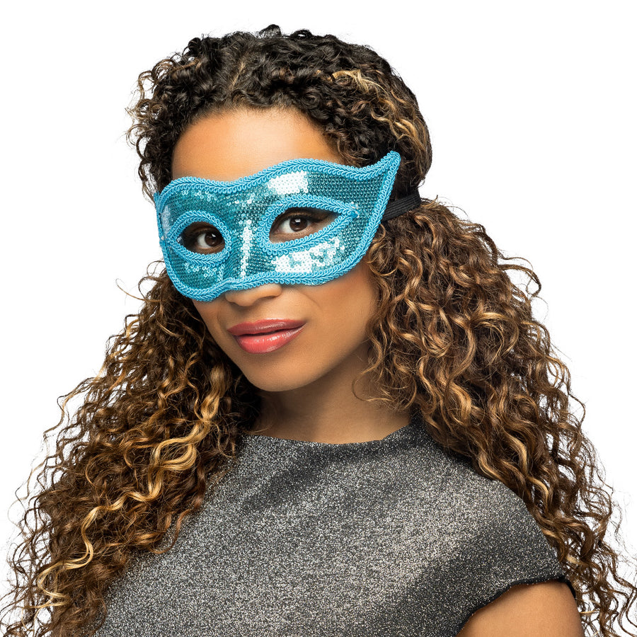 Boland masker Venice sequins turquoise