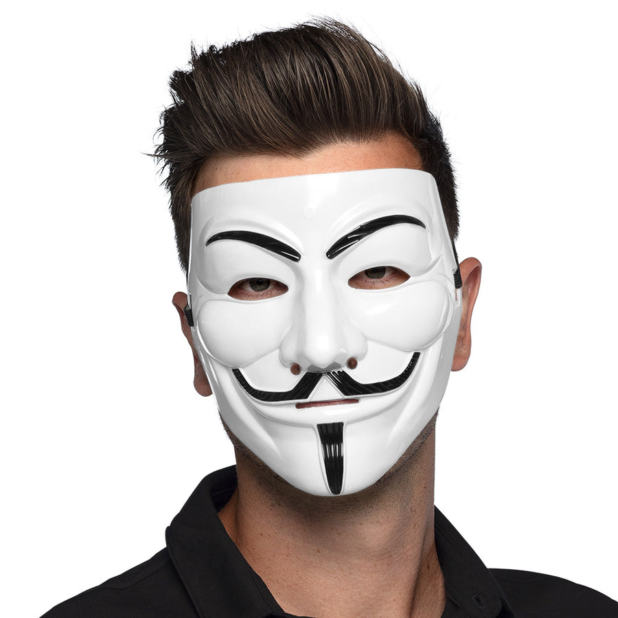 Boland gezichtsmasker Protest wit