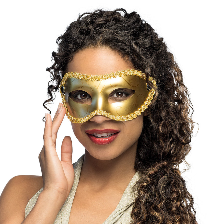 Boland oogmasker Gabriella goud