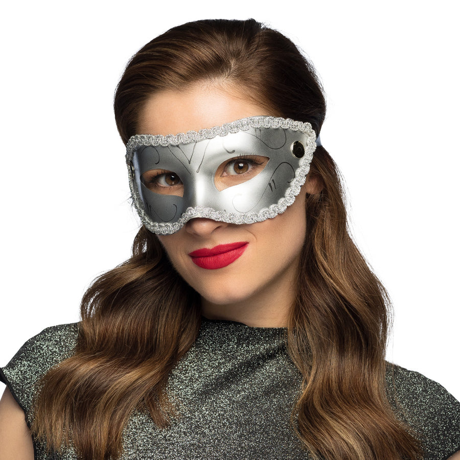 Boland oogmasker Gabriella zilver