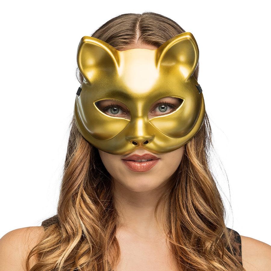 Boland halfmasker Kitty goud