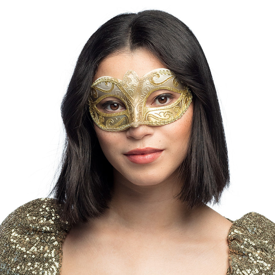 Boland oogmasker Venice felina goud