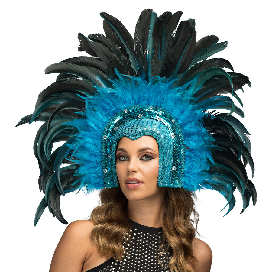 Boland hoofdtooi Samba turquoise