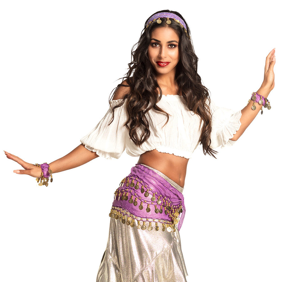 Boland hoofdband Belly dance paars