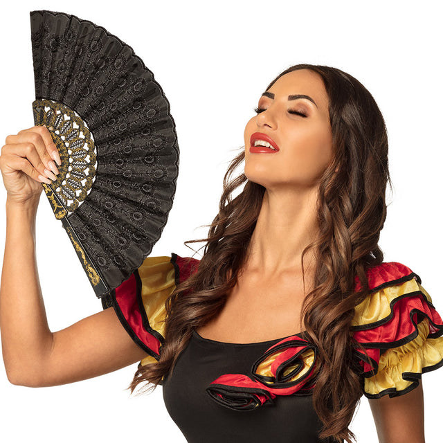 Boland waaier Granada zwart (25 cm)