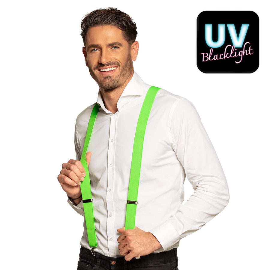 Boland bretels Basic neongroen UV