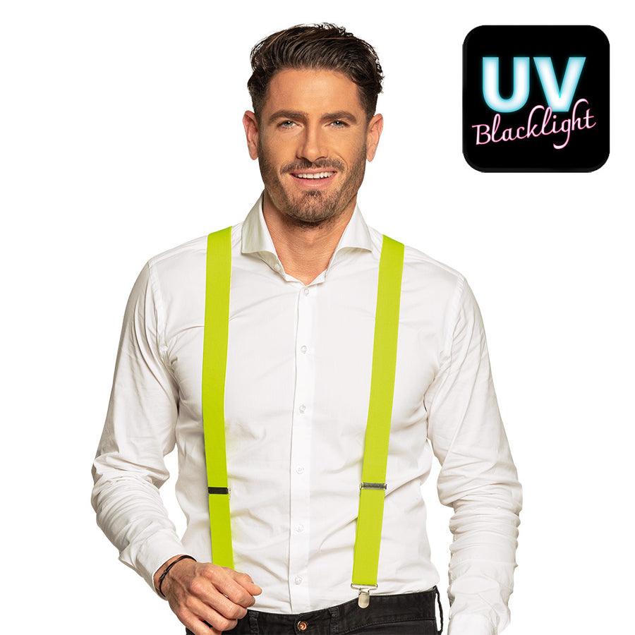 Boland bretels Basic neongeel UV