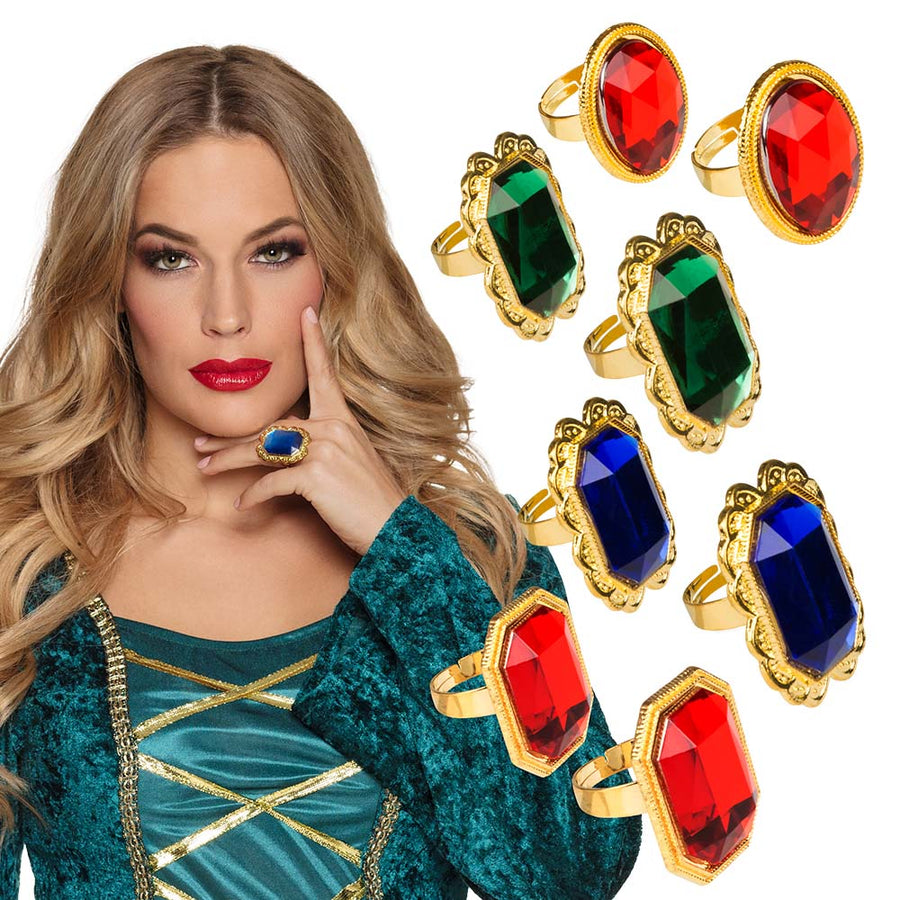 Boland set 8 ringen Edelsteen