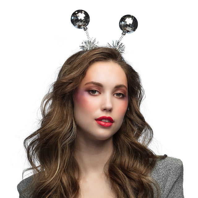 Boland diadeem Discoballen zilver