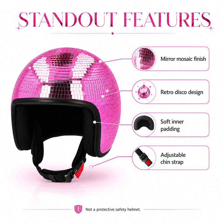 Boland helm Disco roze