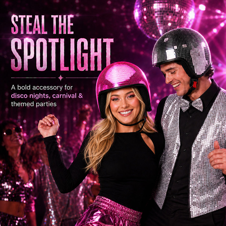 Boland helm Disco roze
