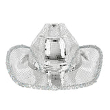 Boland cowboyhoed Disco vibe zilver