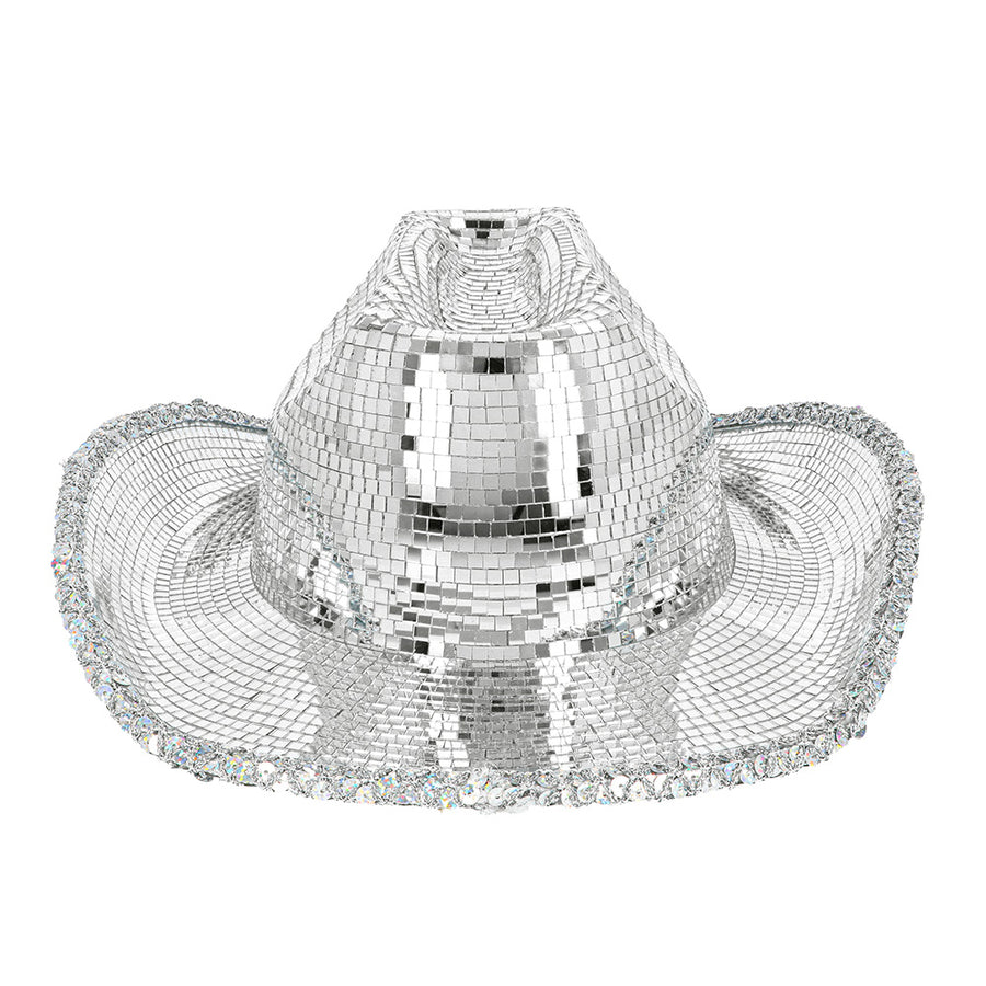 Boland cowboyhoed Disco vibe zilver
