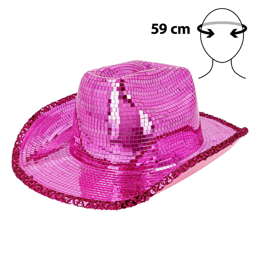 Boland cowboyhoed Disco vibe roze