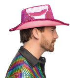 Boland cowboyhoed Disco vibe roze