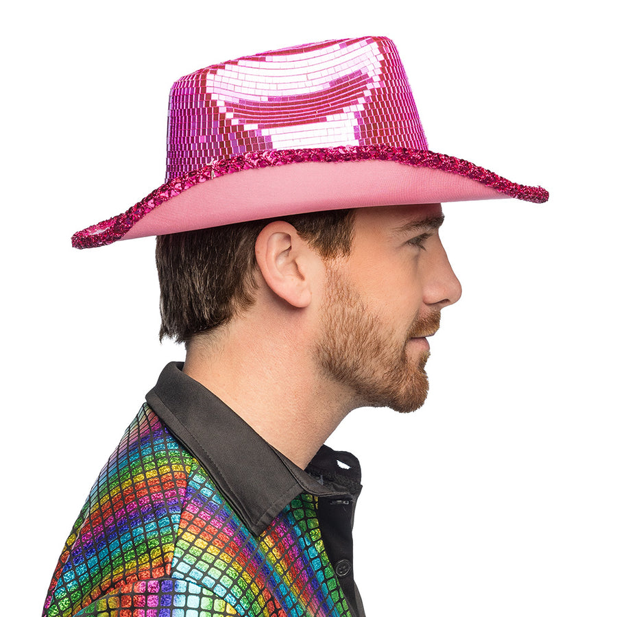 Boland cowboyhoed Disco vibe roze