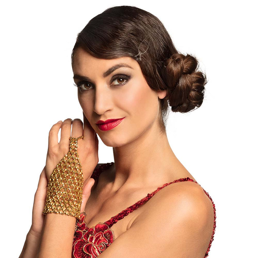 Boland handschoen Flapper goud