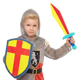 Boland kinderset Ridder Dragon chaser yellow/rood schuimrubber (zwaard en schild)