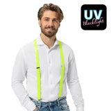 Boland bretels Pailletten neongeel