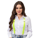 Boland bretels Pailletten neongeel