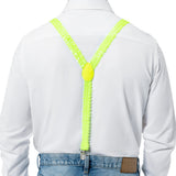 Boland bretels Pailletten neongeel