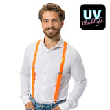 Boland bretels Pailletten neonoranje