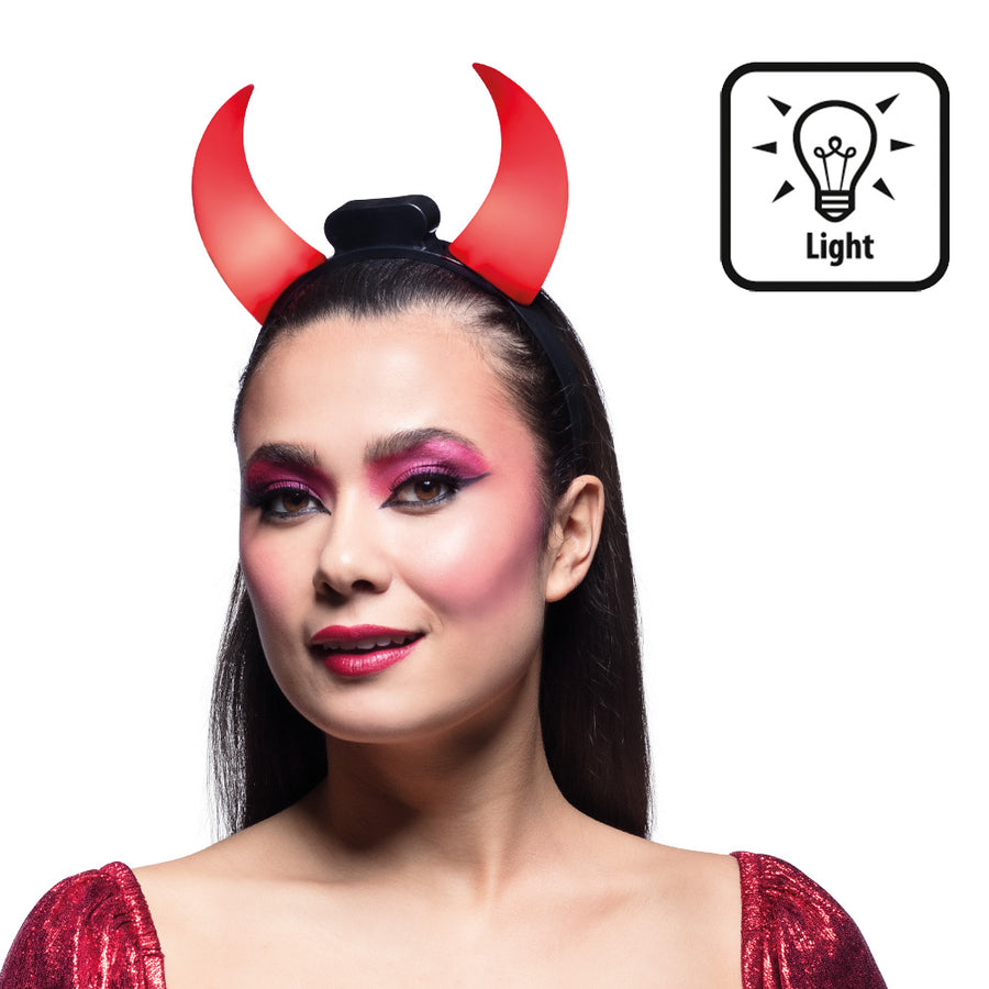 Boland lED diadeem Duivelhoorntjes