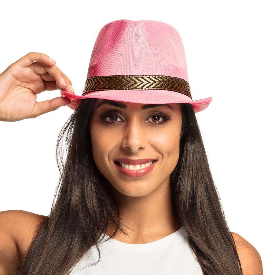 Boland hoed Funky roze