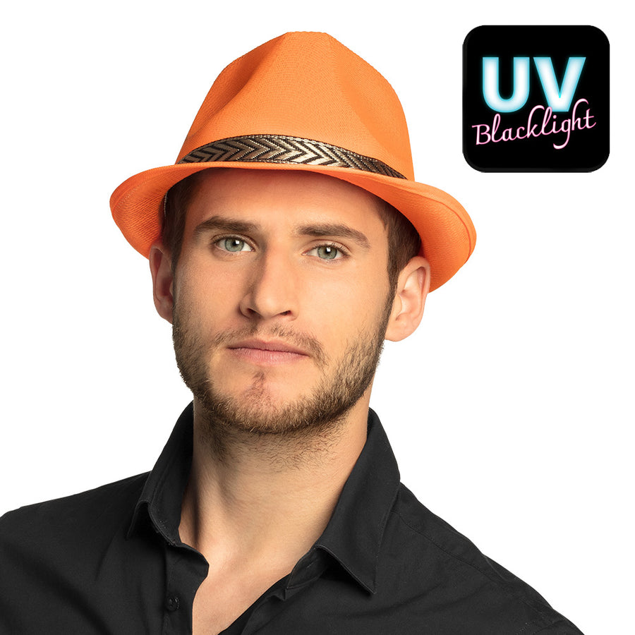 Boland hoed Funky neonoranje UV