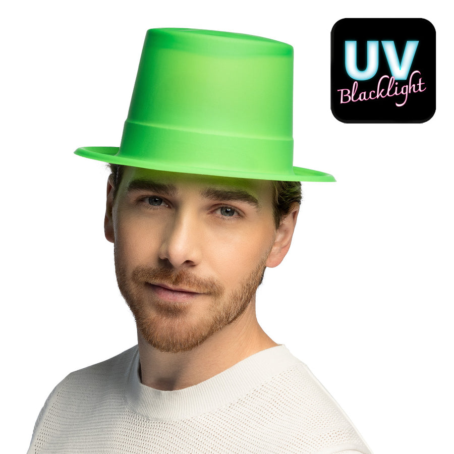 Boland hoed Topper neongroen UV