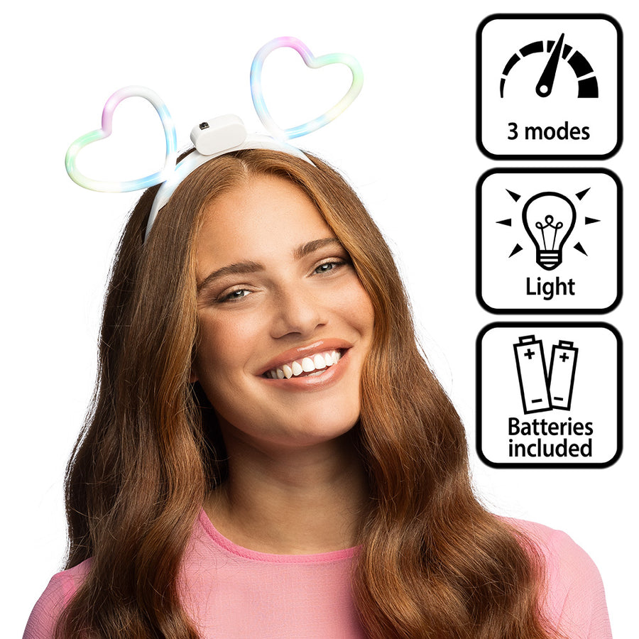 Boland lED diadeem Glowing hearts