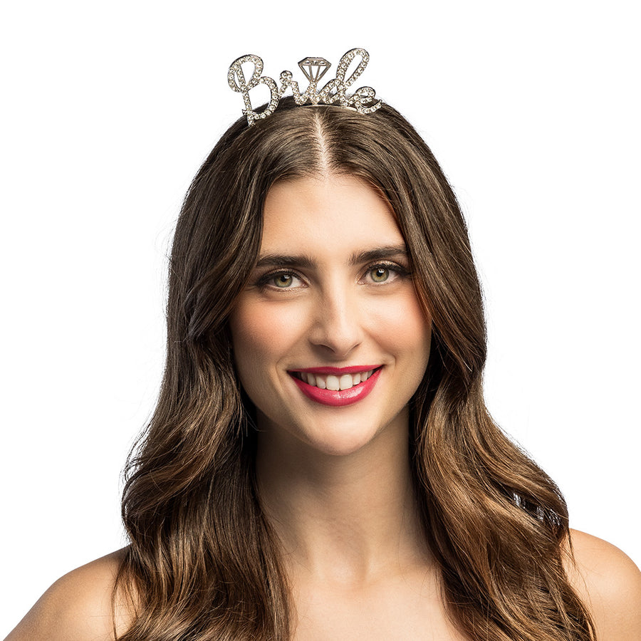 Boland metalen diadeem 'Bride' diamant