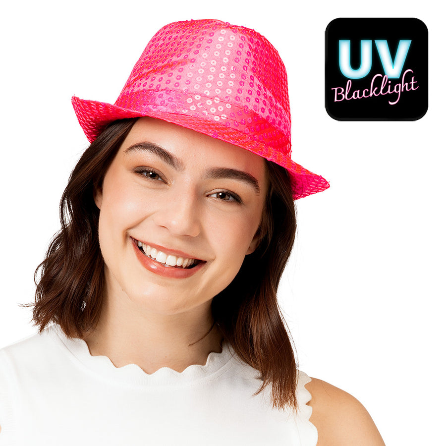 Boland hoed Popstar sequins neonroze UV