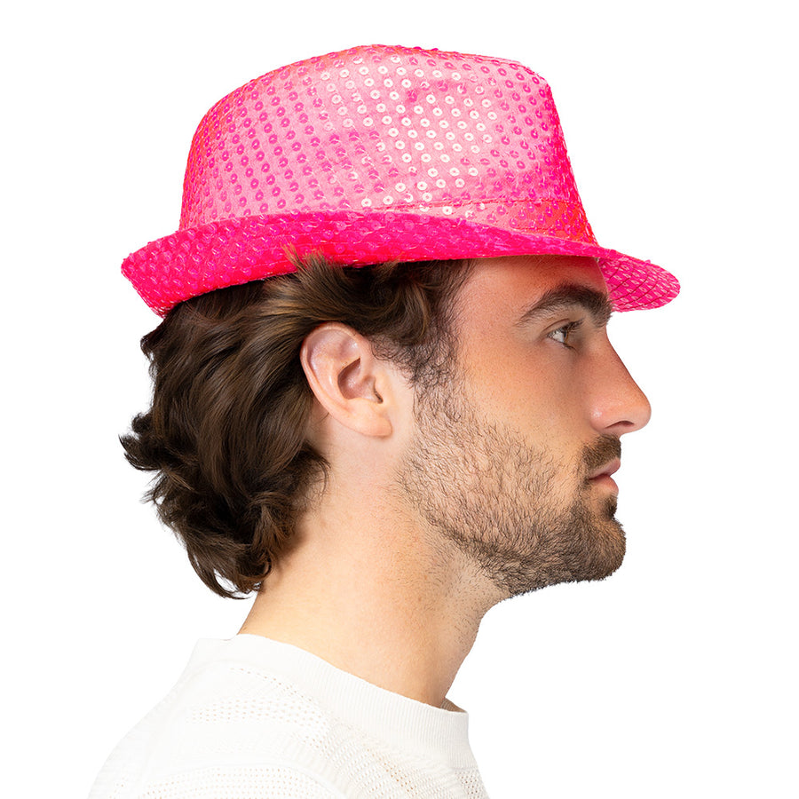 Boland hoed Popstar sequins neonroze UV