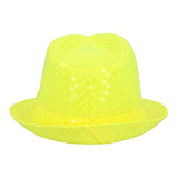 Boland hoed Popstar sequins neongeel UV