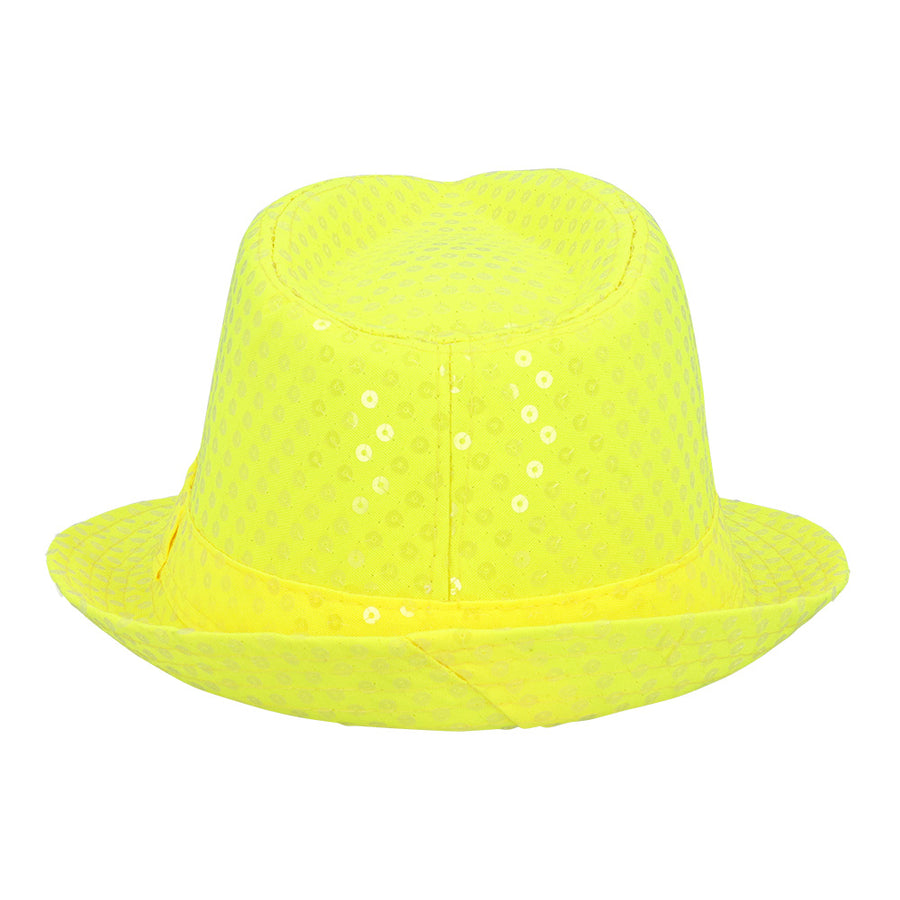 Boland hoed Popstar sequins neongeel UV