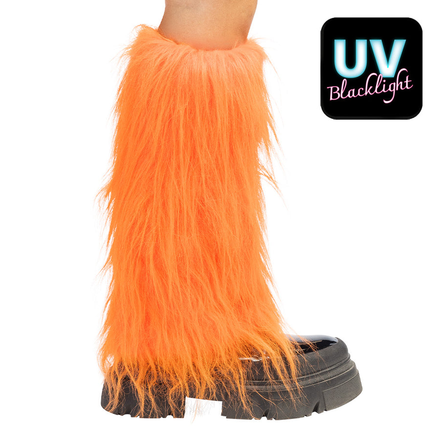 Boland paar beenwarmers Rave neonoranje UV