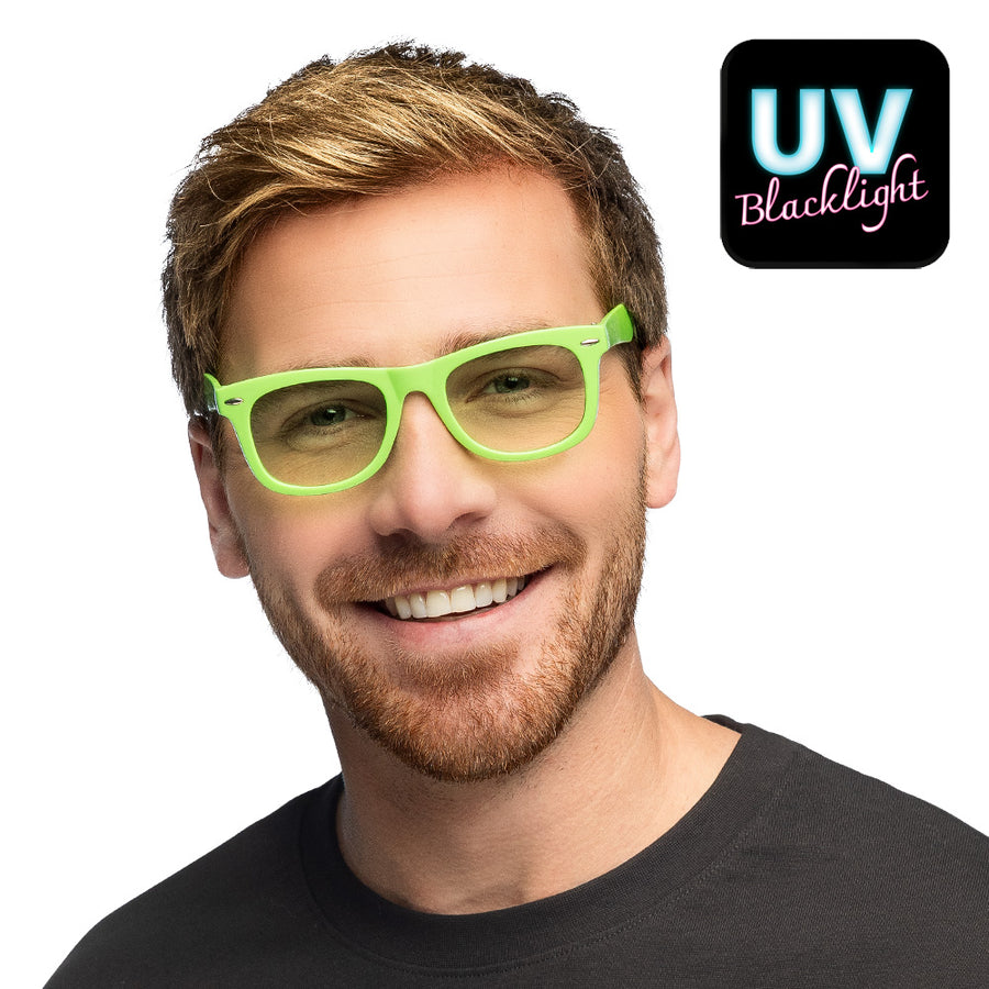 Boland partybril Dance neongroen UV