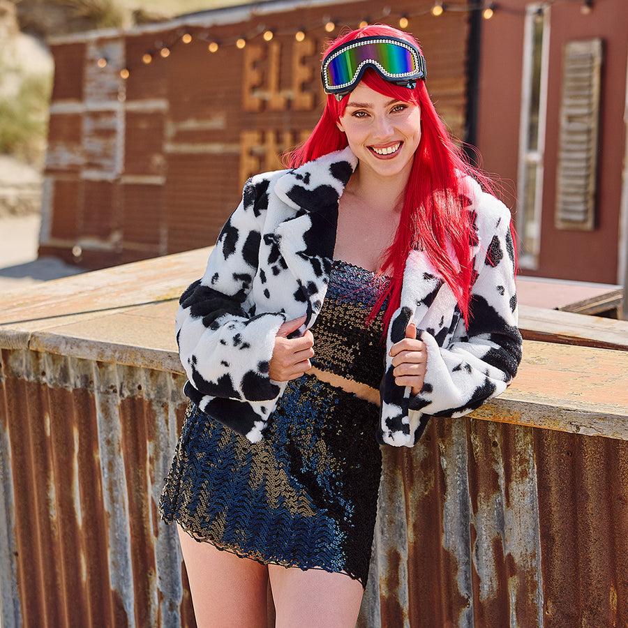 Boland party skibril Rave zwart