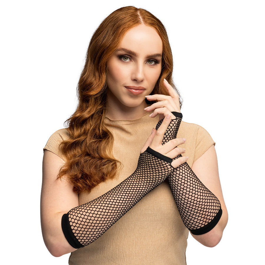 Boland paar handschoenen eleboog Mesh zwart