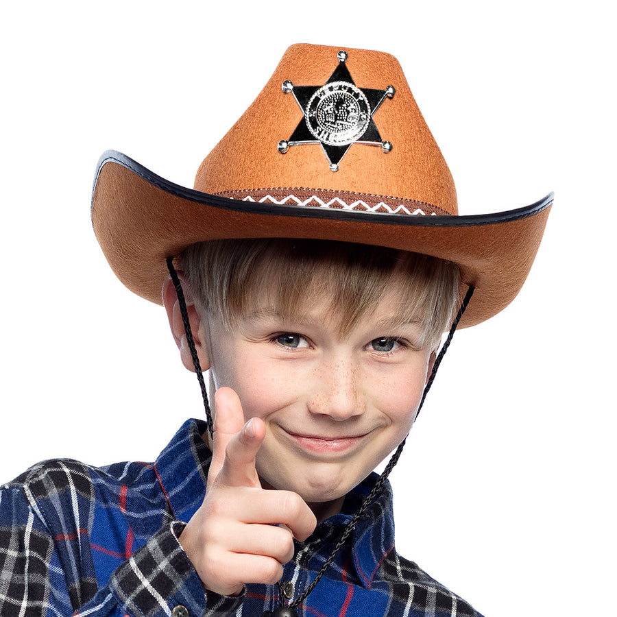 Boland cowboyhoed kind Sheriff bruin