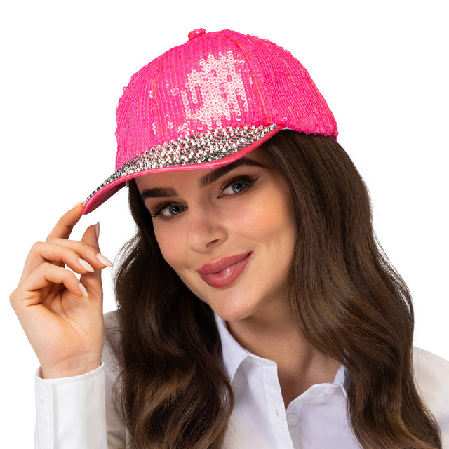 Boland pet Bling bling roze (verstelbaar)
