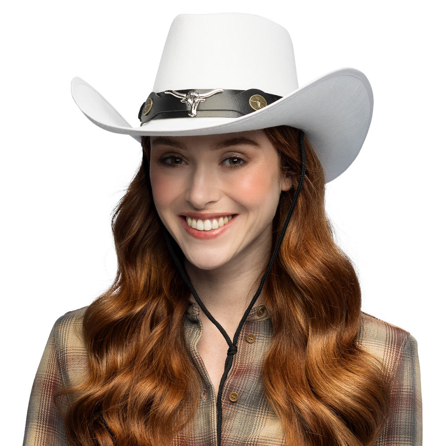 Boland cowboyhoed Wyatt wit