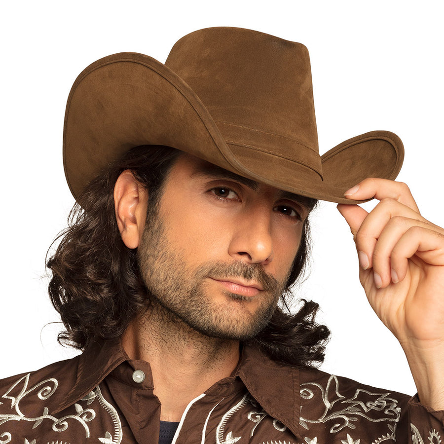 Boland cowboyhoed Wyoming bruin (suede look)