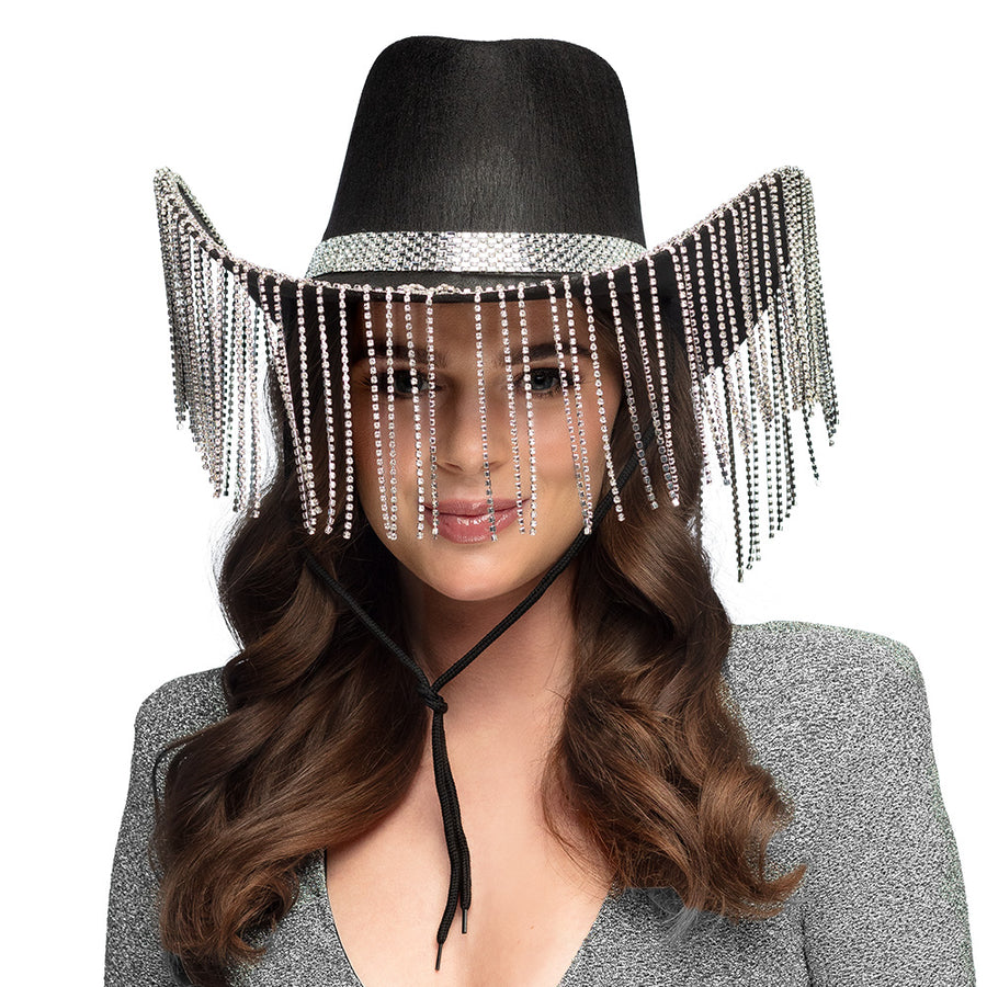 Boland cowboyhoed Showgirl zwart