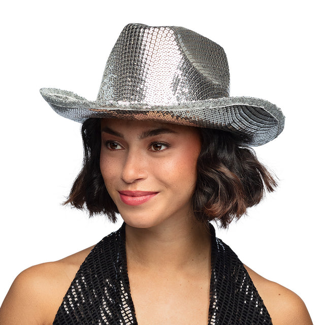 Boland cowboyhoed Groovy zilver