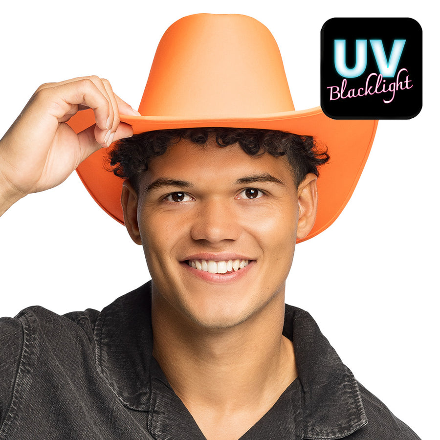 Boland cowboyhoed Blaze neonoranje UV