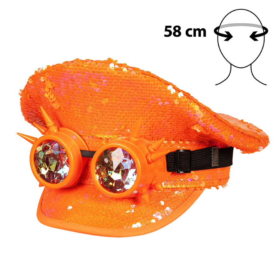 Boland pet Cosmic met partybril neonoranje